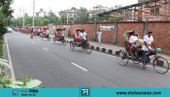 ঢাকায় শিল্পকলা একাডেমির উদ্যোগে ৩০০ রিকশার বর্ণিল শোভাযাত্রা